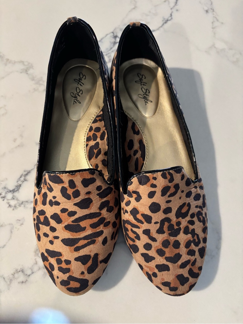 Style & Co. Leopard Print Slip-On Flats in Tan and Black